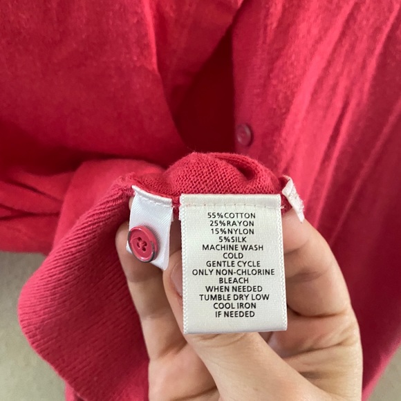 Coral Cardigan with Elbow-Length Sleeves - Picture 4 of 4